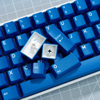 117 Keys Classic Blue Keycaps – Double-Shot ABS, Cherry Profile, for Gateron MX Switches Mechanical Gaming Keyboard