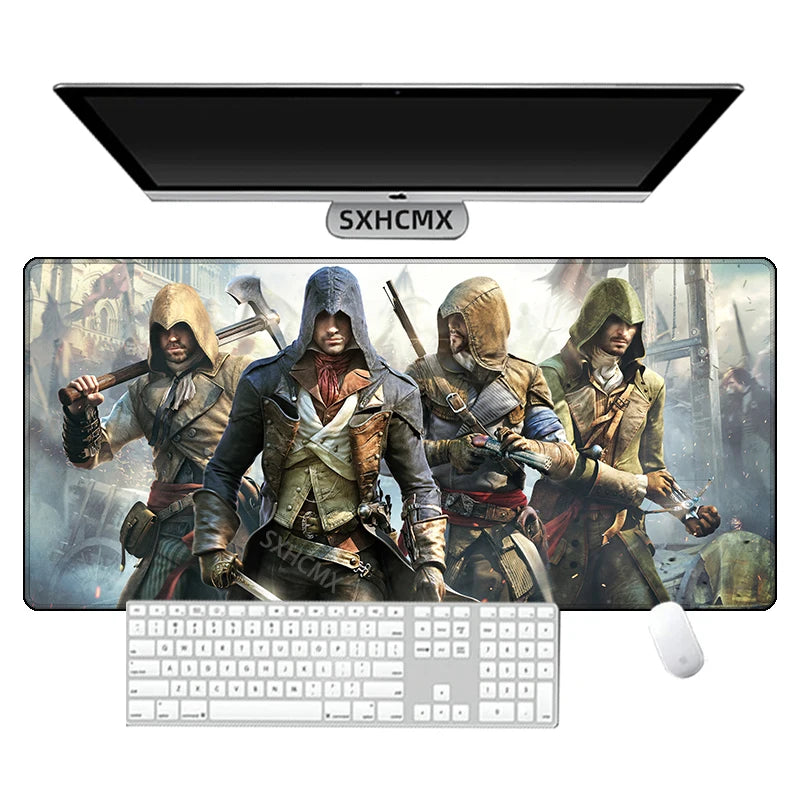 Assassins Creed Gaming Mouse Pad XXL Large Mousepad for PC Gamer Desktop Decoration Office Mouse Mat Laptop Deskmat Keyboard Rug