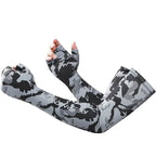 Camouflage Gaming Arm Sleeves for Men & Women – Ice Silk Cooling Fabric, Sweat-Wicking, Anti-Slip Fit for FPS & Competitive Gaming