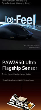 ATK Dragonfly A9 Series Wireless Gaming Mouse – Tri-Mode Connection, PAW3950 Sensor, Nordic 52840 Chip, 8K Polling Rate, 53g Lightweight, for Laptop & PC Gaming