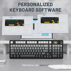 ATTACK SHARK X98 RGB Wireless Mechanical Keyboard – LED Smart Display & Knob, Hot-Swappable, Pre-Lubed Linear Switches