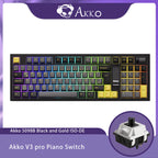 Akko 5098B Wireless Mechanical Gaming Keyboard – 97 Keys, 1.47-inch TFT Screen, Vertical Knob, ISO-DE Layout, Hot-Swap, RGB Gasket