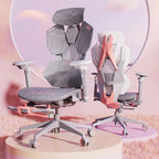 Nordic Luxury Gaming Chair - Ergonomic, Pink, Comfortable Bedroom/Office Designer Furniture