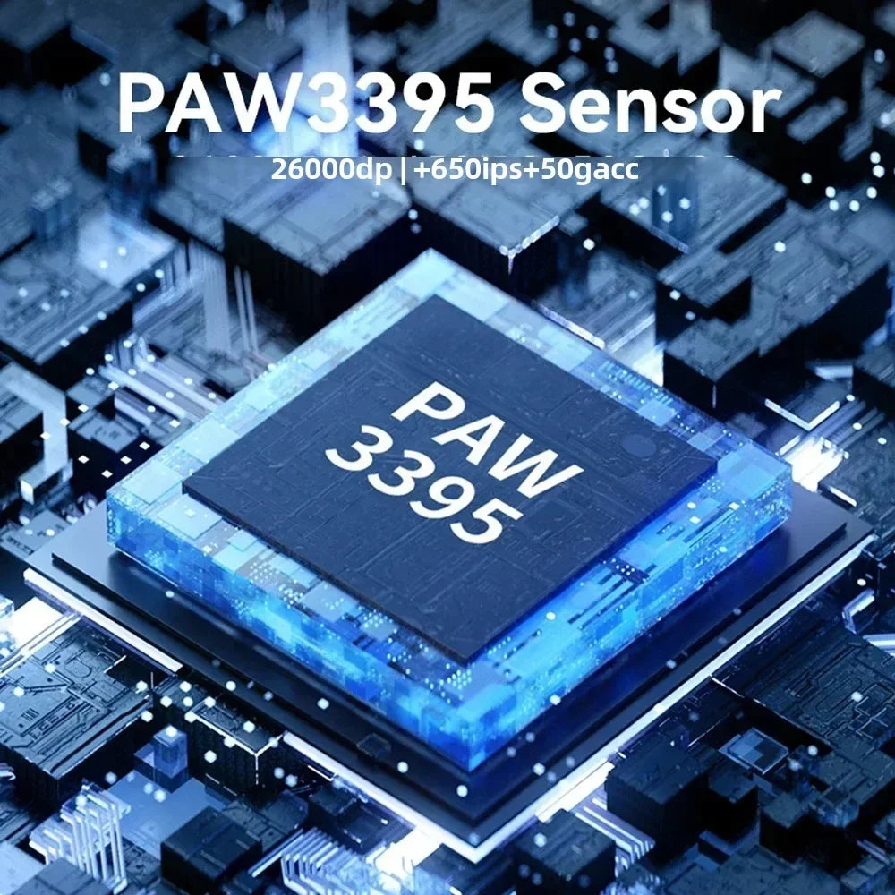 Delux M900 PRO Wireless Gaming Mouse – Ergonomic Design, 8K Polling Rate, PAW3395 Sensor, 63g Lightweight, Magnetic RGB Charging Dock, for Right Large Hands