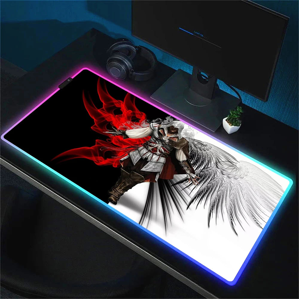 Pc Gamer Cabinet Assassin S Creed Mouse Carpet Xxl Mouse Pad Speed Gaming Accessories Keyboard Mousepad Rgb Desk Mat Anime Mats