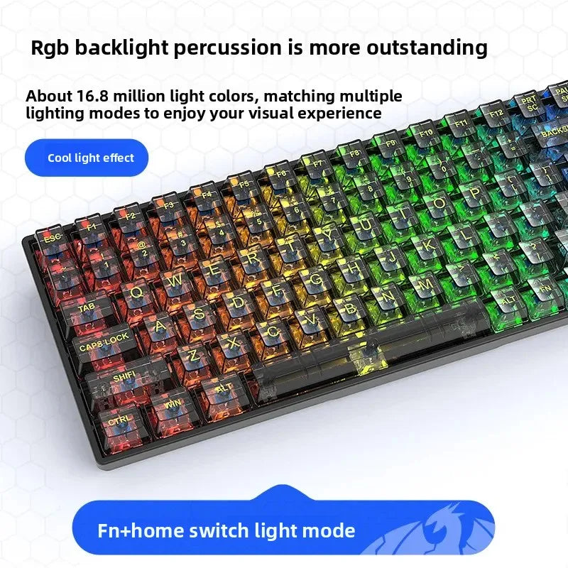 GravaStar Cocoon-Break 75 Mechanical Keyboard – 75% Layout, Tri-Mode Wireless, Transparent Shell, Gasket Mount, Hot-Swap, Esports Gaming