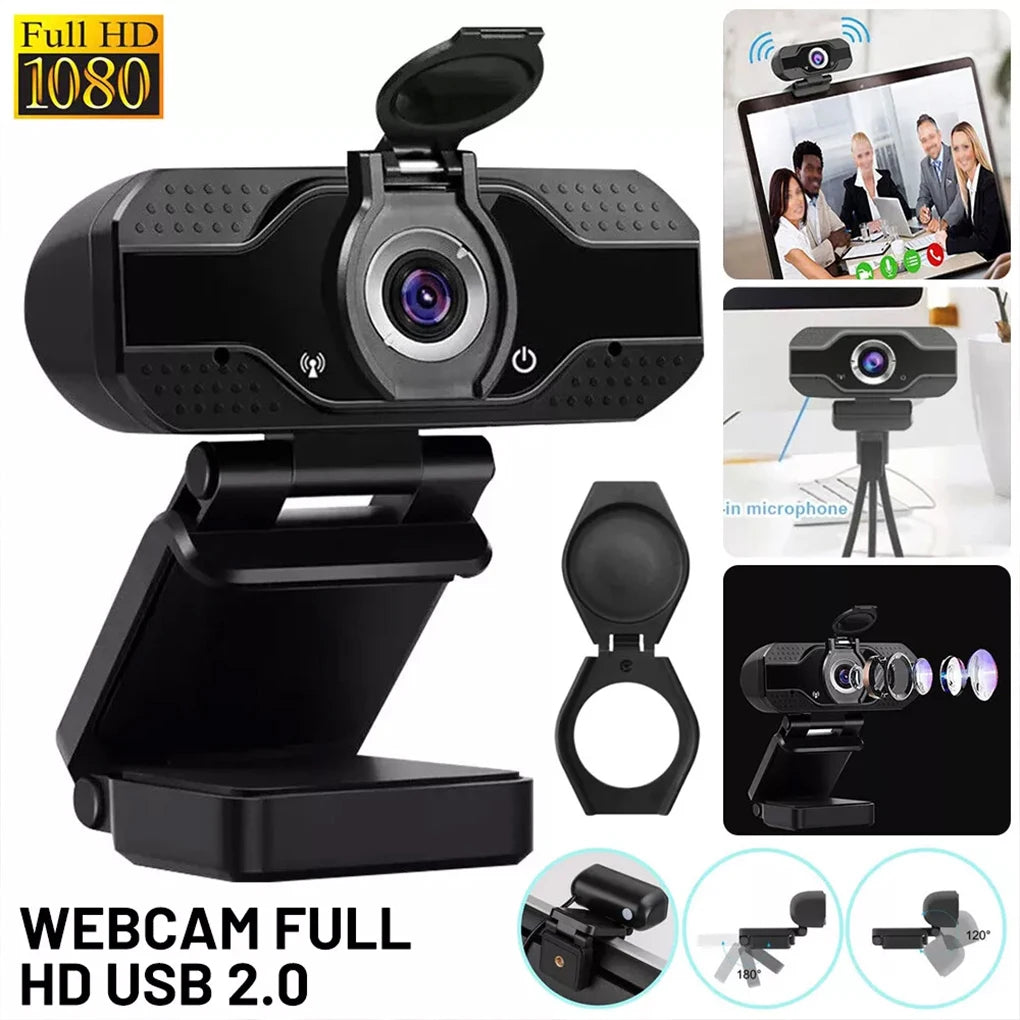 1080P Webcam Mini Camera Full HD Plug And Play Computer Usb Web Camera With Noise Reduction Microphone For Video Calls Live