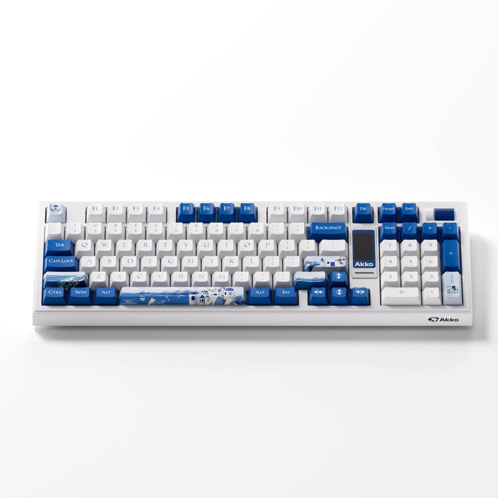 Akko 5098B Santorini Mechanical Keyboard – 96 Keys, Wireless, TFT Screen & Vertical Knob, Hot-Swappable, RGB Backlit, Gasket Mount