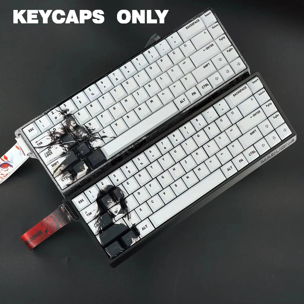 NPKC Cherry Profile Anime Keycaps – PBT, for MX Switch, 60% / 65% Mechanical Keyboards, Wooting 60 / MAD 68HE Compatible