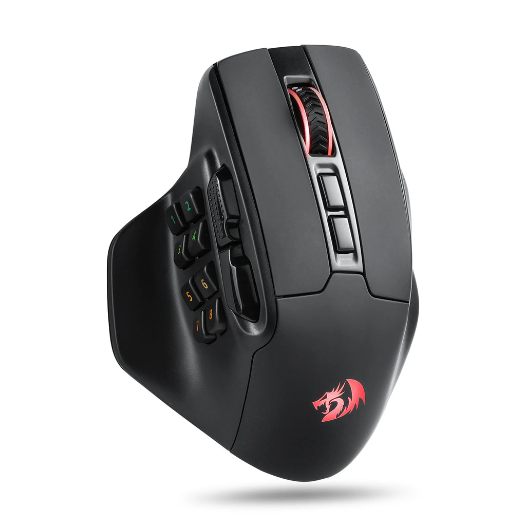 Redragon M811 PRO Wireless MMO Gaming Mouse – RGB Gamer Mouse with 15 Programmable Buttons & 10 Side Macro Keys