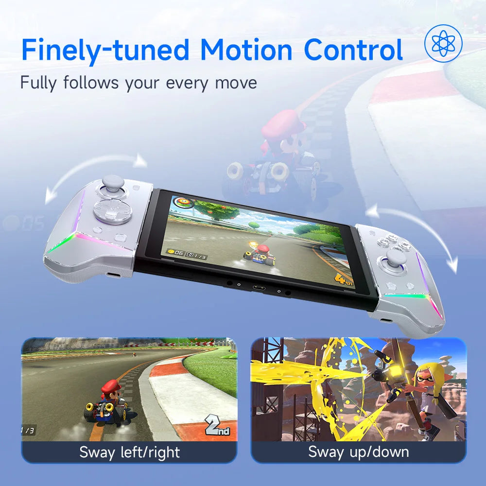 EasySMX S15 L/R Joypad Wireless RGB Controller Compatible with Nintendo Switch/OLED, Gyroscop, Amiibo, Hall Effect, For Pokemon