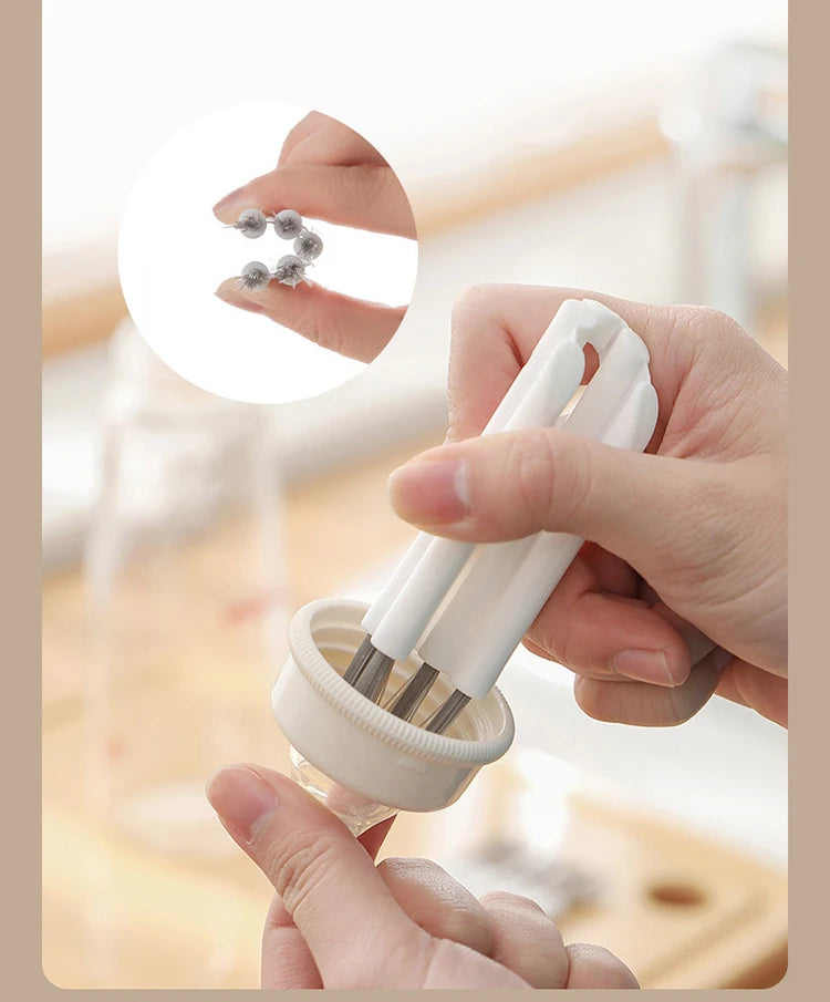 Keyboard Cup Lid Cleaning Brush Kit with Soft Brush and Multi-Function Tools Cleaner Keycap