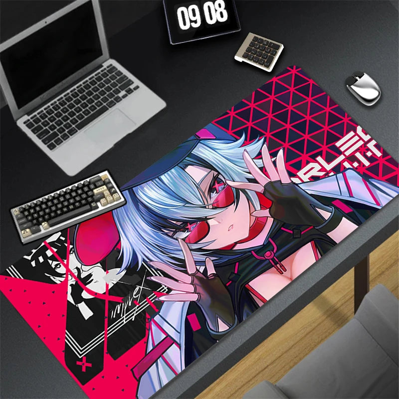 Genshin Impact Arlecchino Mouse Pad Anime Cartoon Girl Keyboard Rug PC Gaming Accessories Mousepad Laptop Speed Desk Mat Carpet
