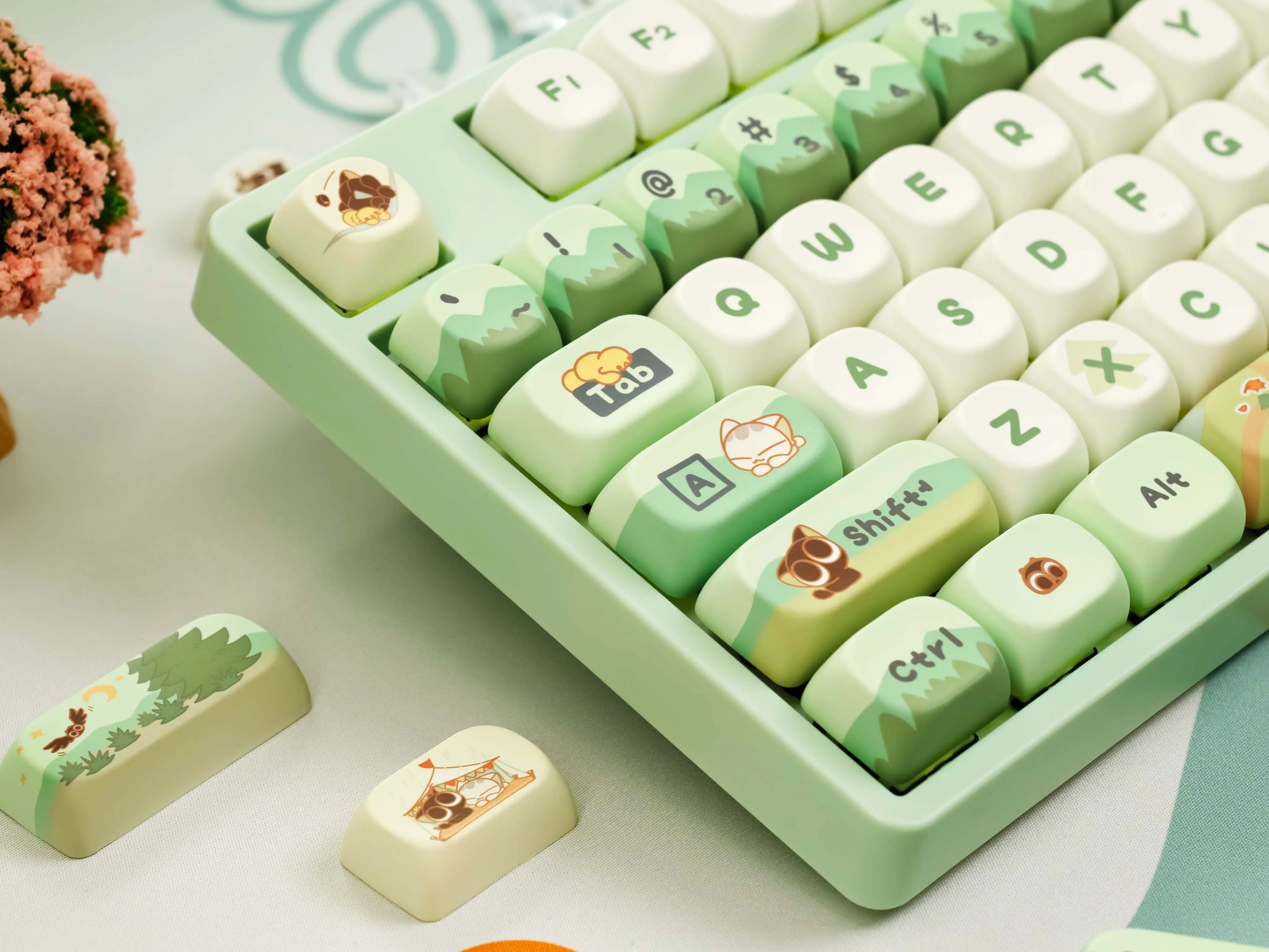 Akko 5108B Plus Mechanical Keyboard – Comic Theme, 100% Layout, Bluetooth / 2.4GHz / Type-C, Hot-Swappable, RGB Wireless