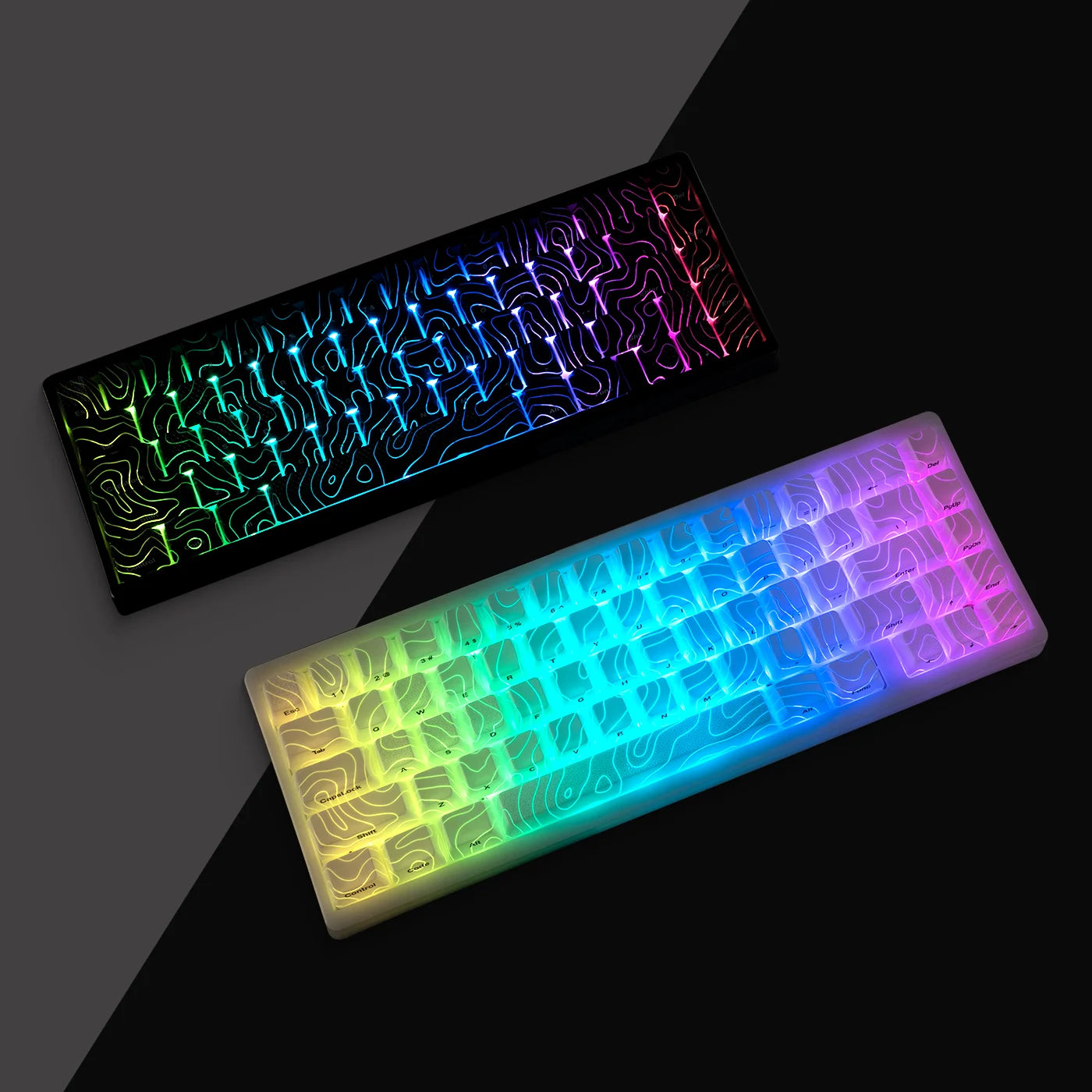 XVX M67 JadeStone Mechanical Keyboard – 65% Layout, IMD-Tech Keycaps, Hot-Swappable, Gasket Mount, Tri-Mode Wireless, Custom RGB