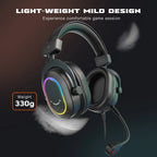 FIFINE RGB Gaming Headset with Mic – 7.1 Surround Sound, Over-Ear, 3 EQ Modes for PC/PS4/PS5