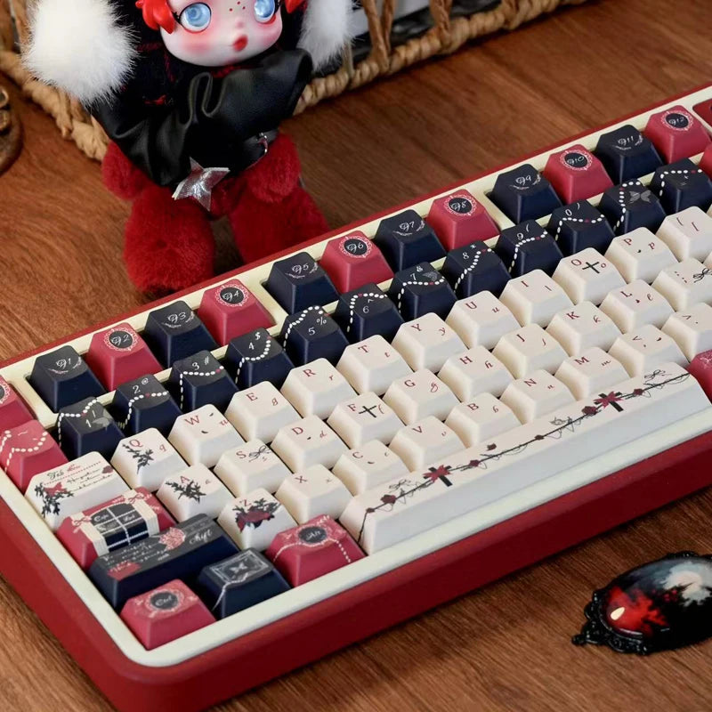 130 Keys Palace Secret Anime Keycaps – Dye-Sublimation PBT, Cherry Profile, Custom Keycaps for MX Switches Gaming Keyboard
