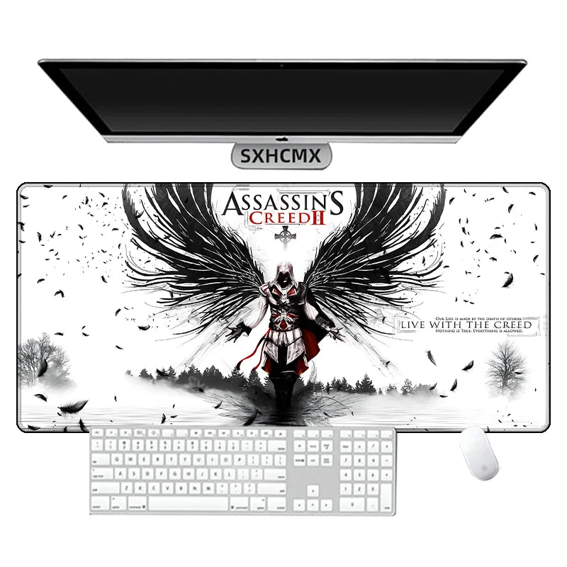 Assassins Creed Gaming Mouse Pad XXL Large Mousepad for PC Gamer Desktop Decoration Office Mouse Mat Laptop Deskmat Keyboard Rug