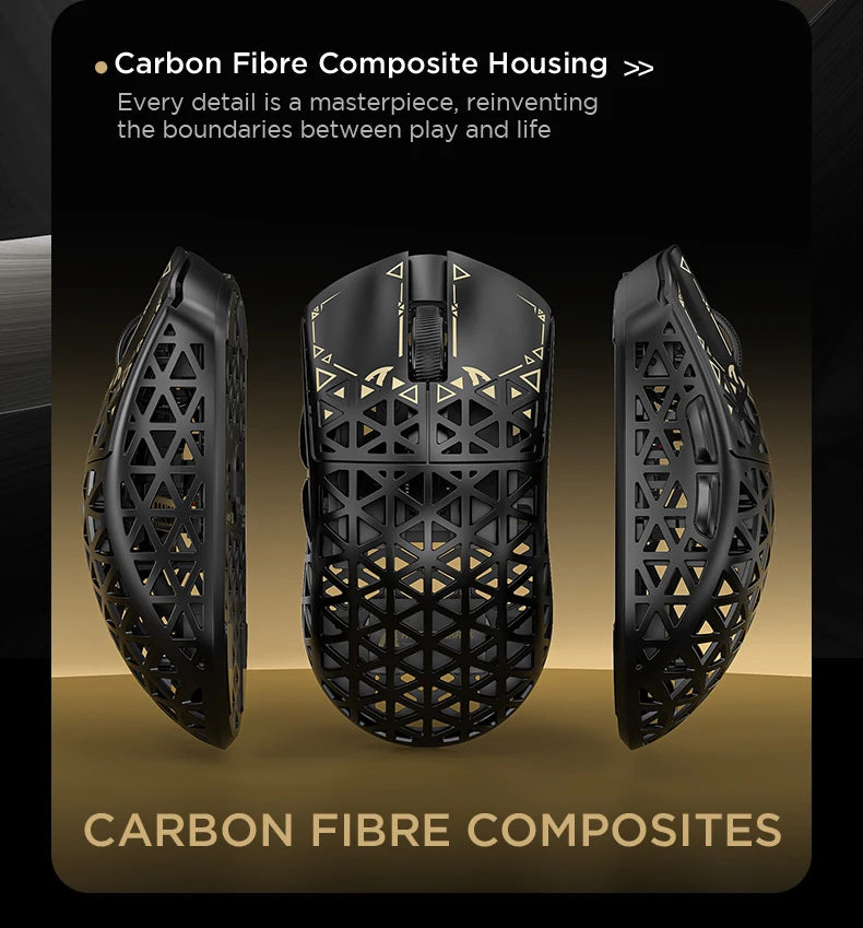 ATTACK SHARK R5 ULTRA Wireless Gaming Mouse – 8K Polling Rate, PAW3950MAX Sensor, 42,000 DPI, Carbon Fiber Ultra-Light, Pro Esports Edition