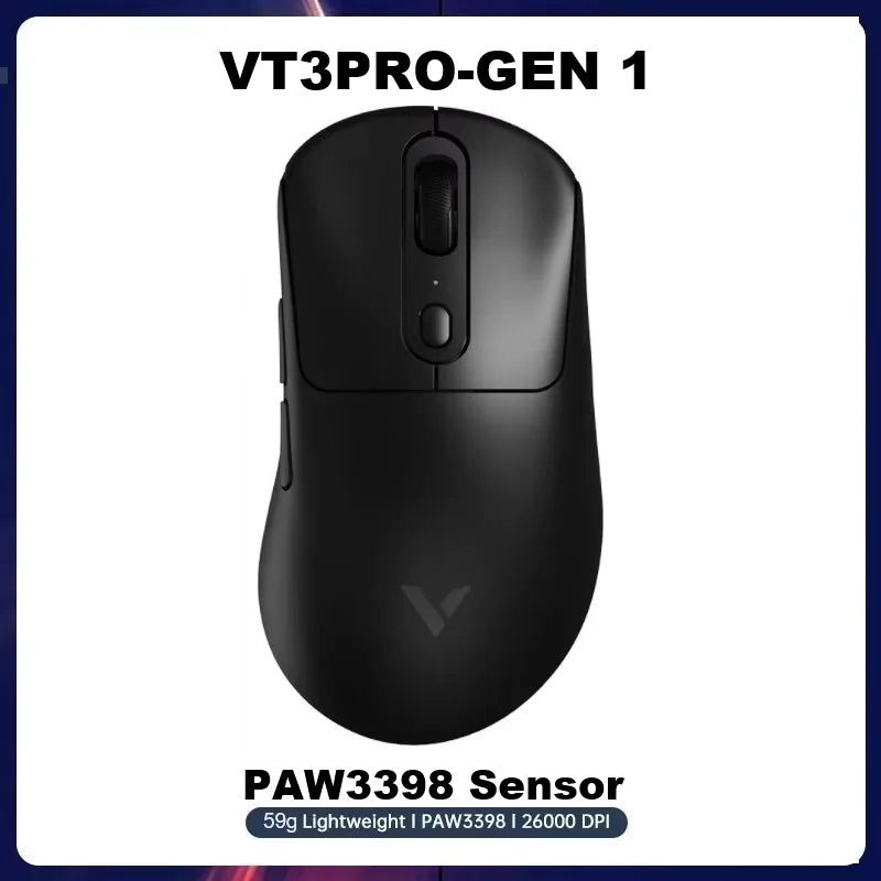 Rapoo VT3Pro GEN-1 Wireless Gaming Mouse – 59g Lightweight, 8KHz Polling Rate, 26,000 DPI, 9 Programmable Buttons