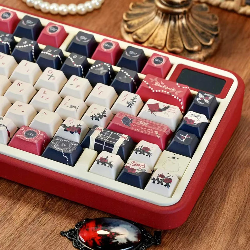 130 Keys Palace Secret Anime Keycaps – Dye-Sublimation PBT, Cherry Profile, Custom Keycaps for MX Switches Gaming Keyboard