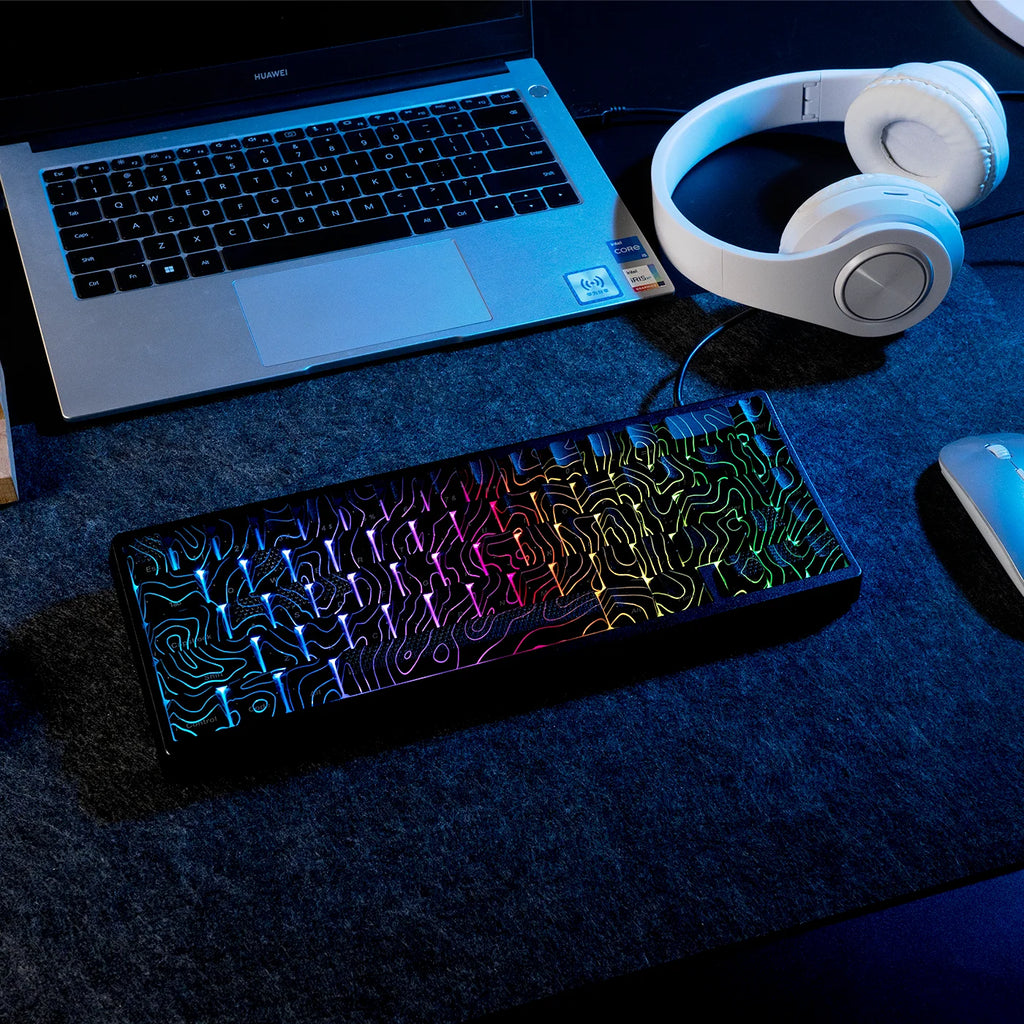 XVX M67 JadeStone Mechanical Keyboard – 65% Layout, IMD-Tech Keycaps, Hot-Swappable, Gasket Mount, Tri-Mode Wireless, Custom RGB