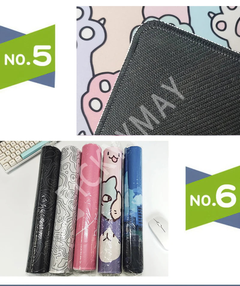 Octopus Locking Edge Mouse Mats Large Natural Rubber Mouse Pad Gaming Mousepads Gamer Mousepad Desk Pads Keyboard Mat 900x400