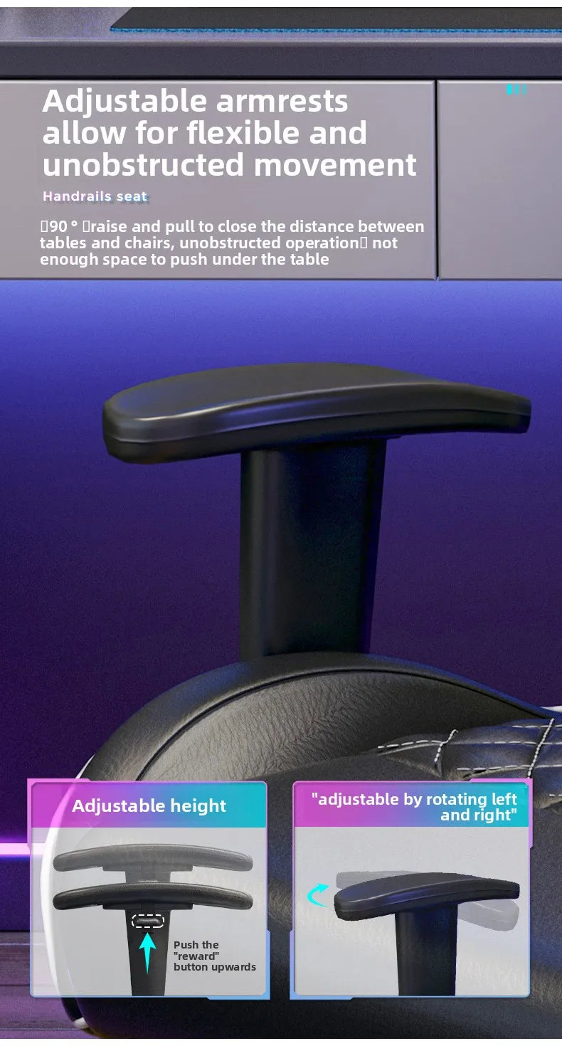 Gaming Chair - Adjustable 90-125°, Lift Mechanism, Footrest, Ergonomic Backrest for Home Office