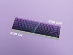 136 Keys Side-Printed PBT Keycaps – Gradient Purple, Double-Shot Shine-Through, OEM Profile, for Gateron MX Switches