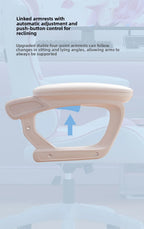 Ergonomic Gaming Chair - Comfortable Office Chair with Mute Rollers, Rotating Lift, Adjustable Backrest