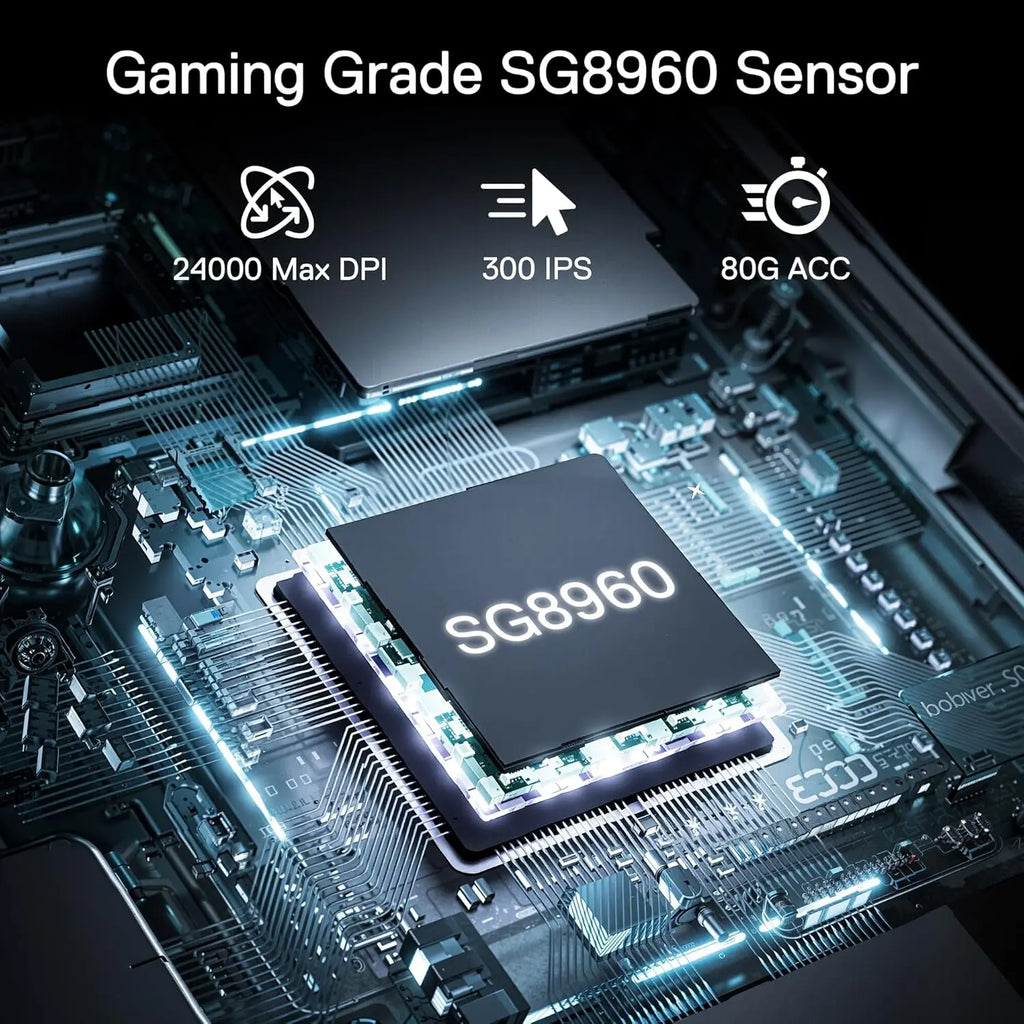 Redragon M817 Wired Gaming Mouse – 24,000 DPI Optical Sensor, 5 Programmable Buttons, Ergonomic Design, 37g Ultra-Lightweight