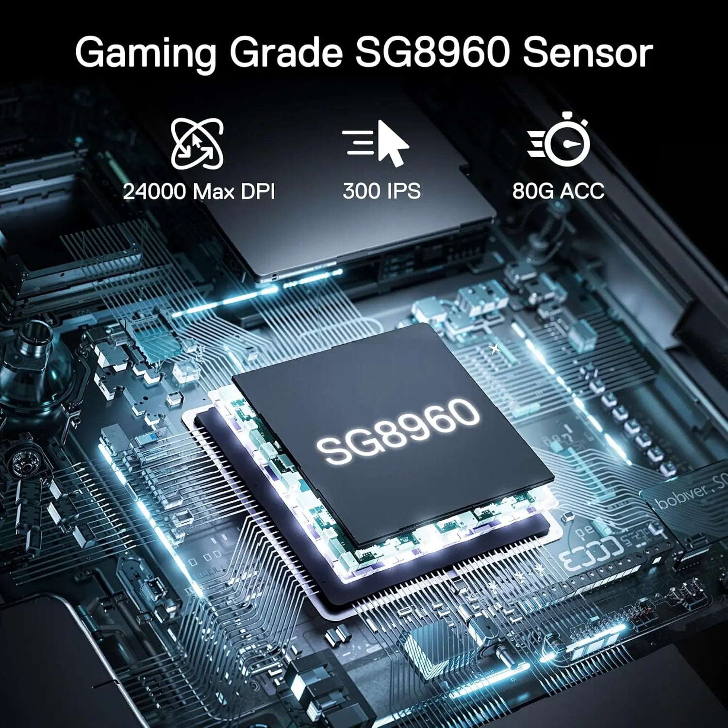 Redragon M817 Wired Gaming Mouse – 24,000 DPI Optical Sensor, 5 Programmable Buttons, Ergonomic Design, 37g Ultra-Lightweight