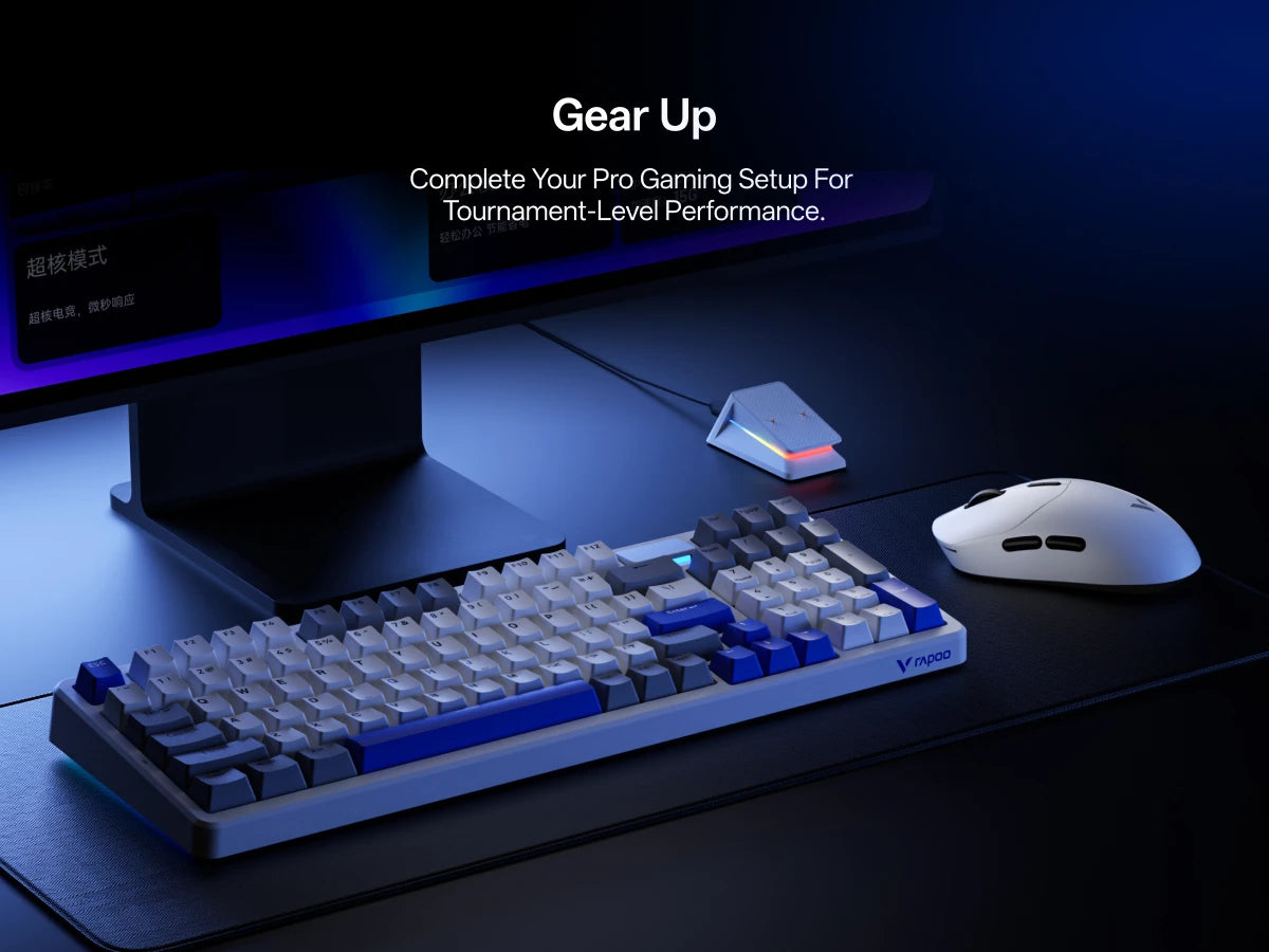 Rapoo VT2 MAX Wireless Esports Gaming Mouse – 8K Polling Rate, Optical Sensor, Ergonomic Design, 53g Lightweight, for PC & Laptop