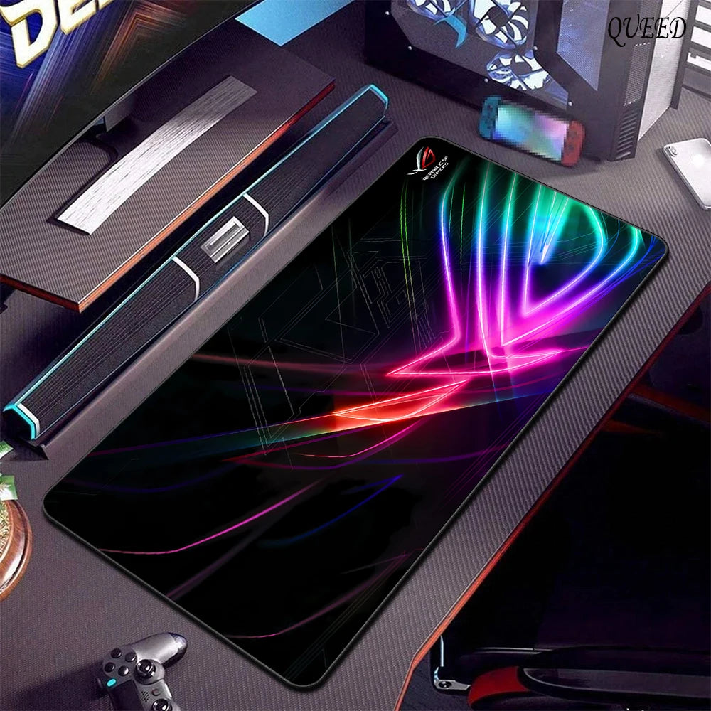 XXL Asus Game MousePad Black ASUS Mouse Pads Large Lock Edge 400x900 Creative Gamer Player Computer Keyboard table mat