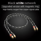 Hi-Fi 2RCA to 2RCA Audio Cable – High Quality 4N OFC, Male-to-Male RCA Cable, Independent Main-Core Shielding, One Pair