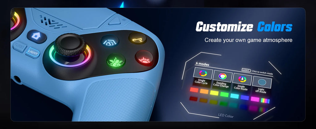 Controller for PS5/Playstion 5 Pro/Slim/PC Wireless Gamepad Hall Effect Trigger RGB Turbo Vibration Programmable Button Joystick