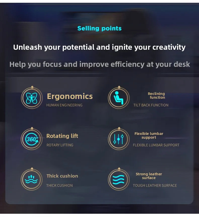 Gaming Chair - Adjustable 90-125°, Lift Mechanism, Footrest, Ergonomic Backrest for Home Office