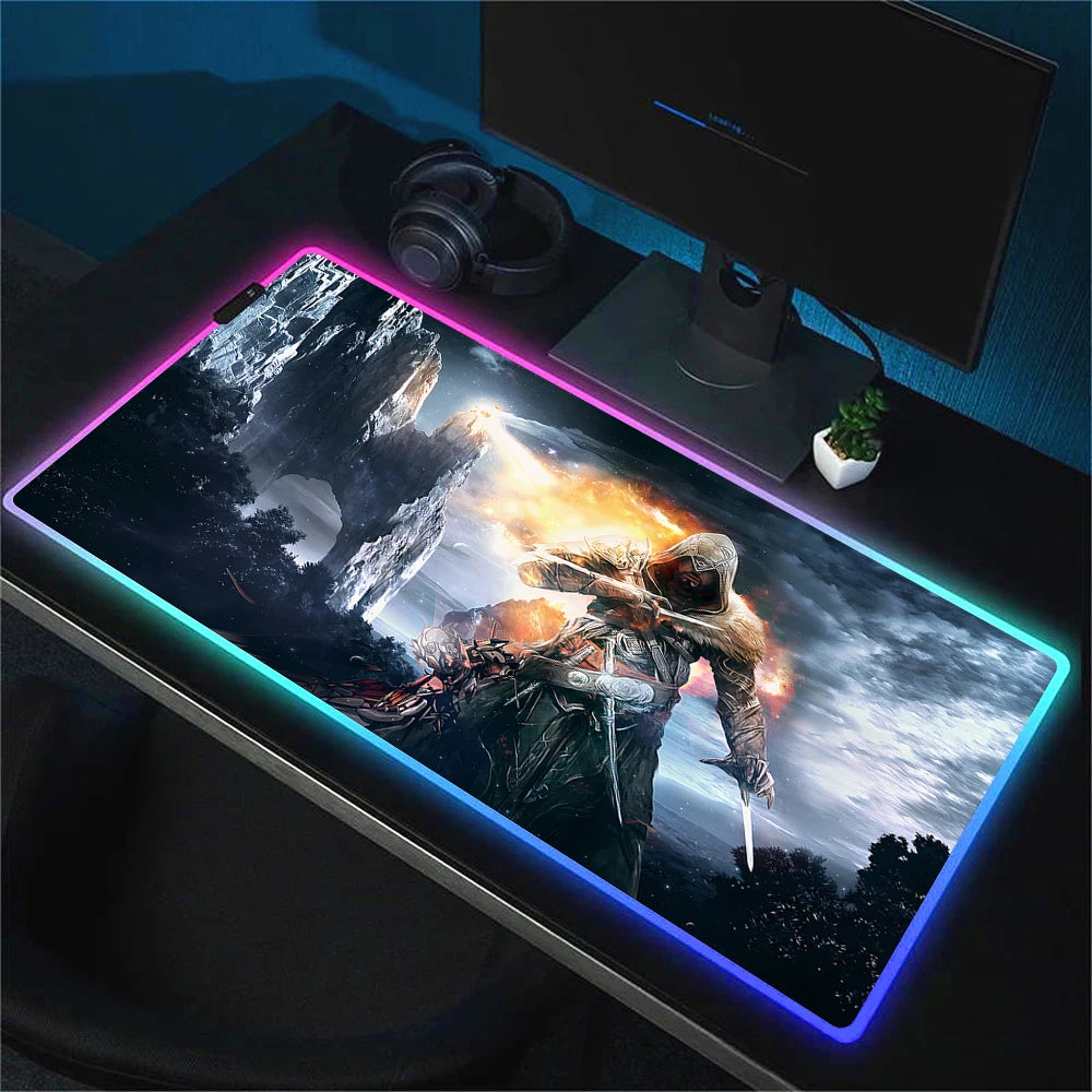 Pc Gamer Cabinet Assassin S Creed Mouse Carpet Xxl Mouse Pad Speed Gaming Accessories Keyboard Mousepad Rgb Desk Mat Anime Mats