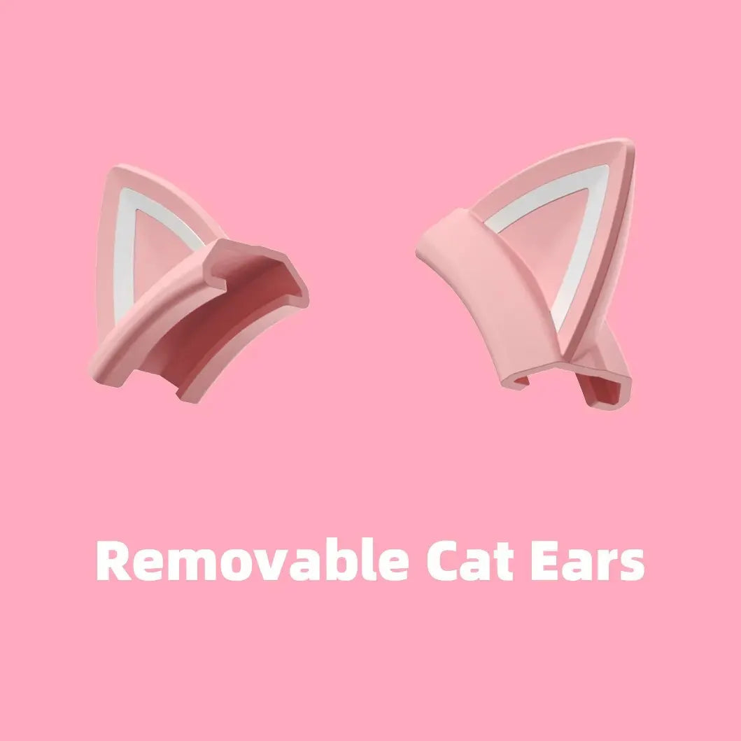 ONIKUMA RGB Gaming Headset – Detachable Cat Ears, Wired, Noise-Canceling Mic, Esports Style