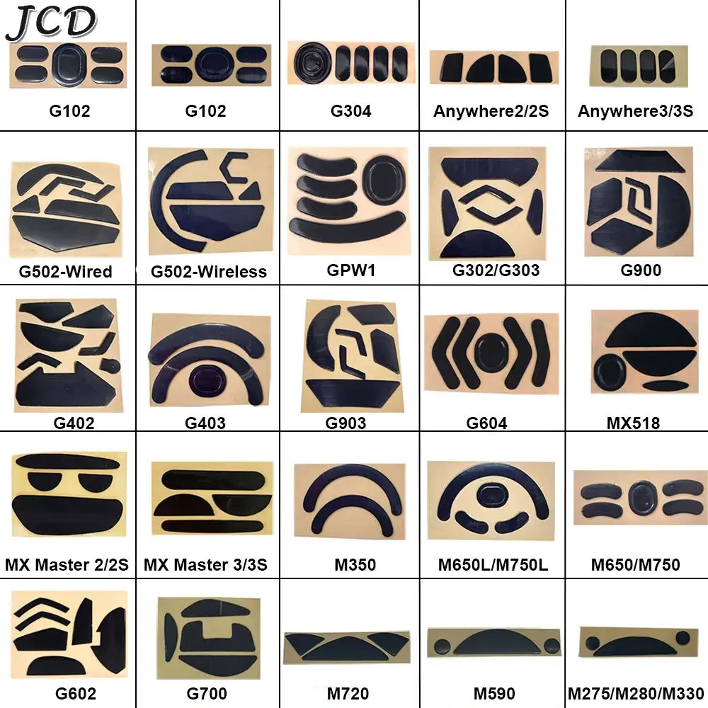JCD 2Set For Logitech G102/G304/G502/G903/G900/G402/G403/G602/G700/Mx Master 2 2s 3 3S Anti Skid Sticker Mouse Feet Skates Pads