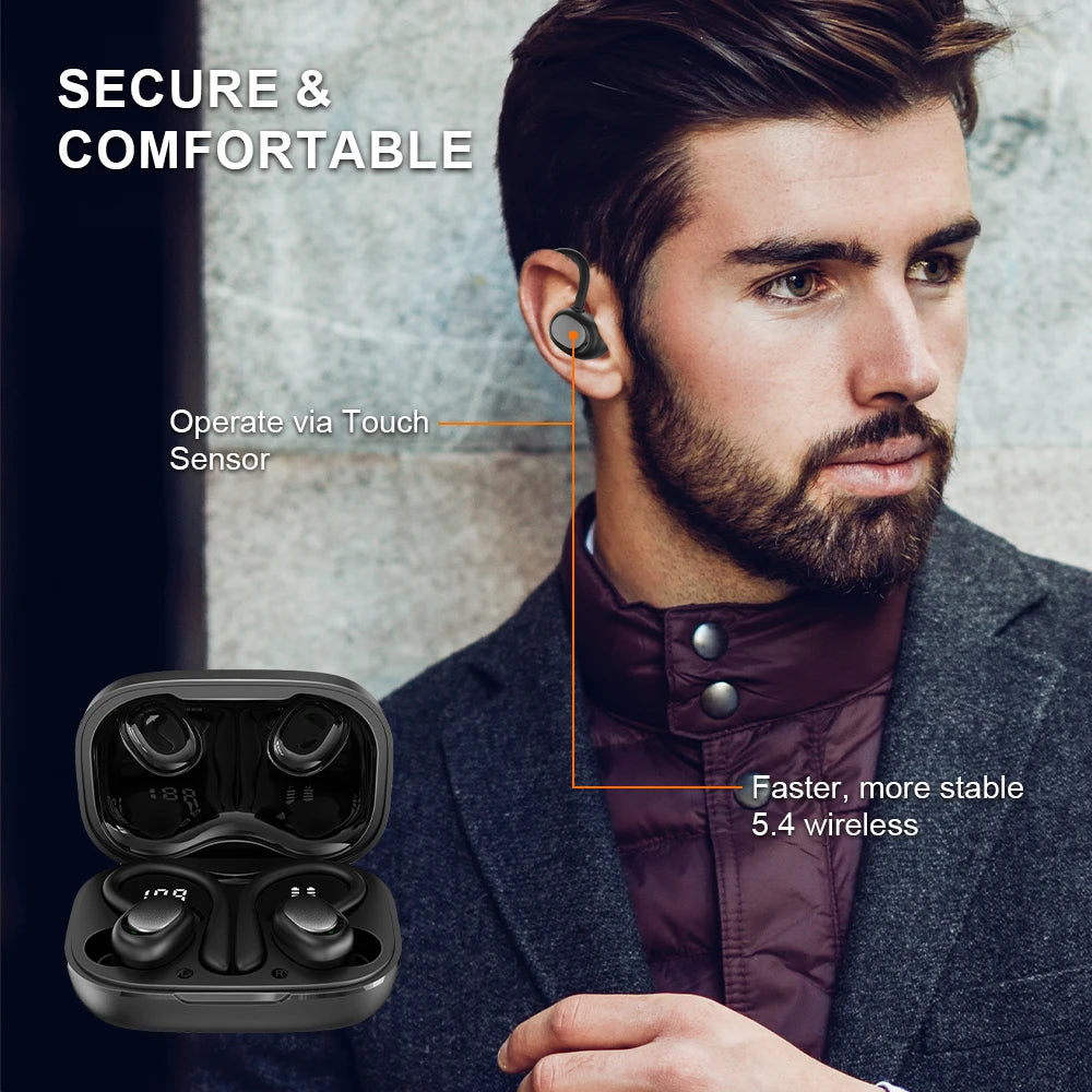 Original Sony SP180 True Wireless Bluetooth Ear-Hook Headphones | Hi-Fi Sports Music Headset with Microphone