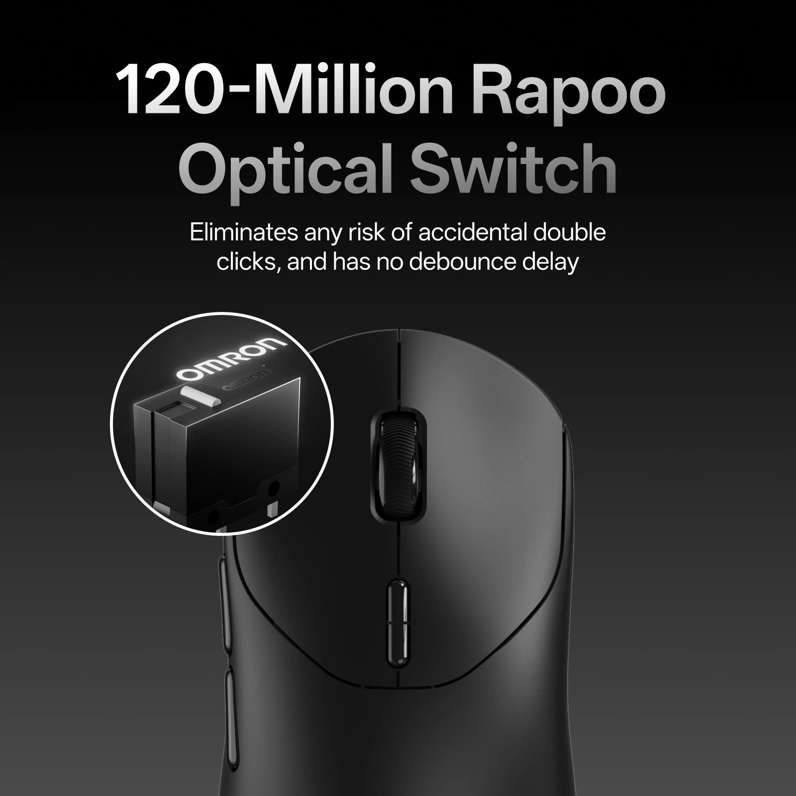 Rapoo VT2 MAX Wireless Esports Gaming Mouse – 8K Polling Rate, Optical Sensor, Ergonomic Design, 53g Lightweight, for PC & Laptop