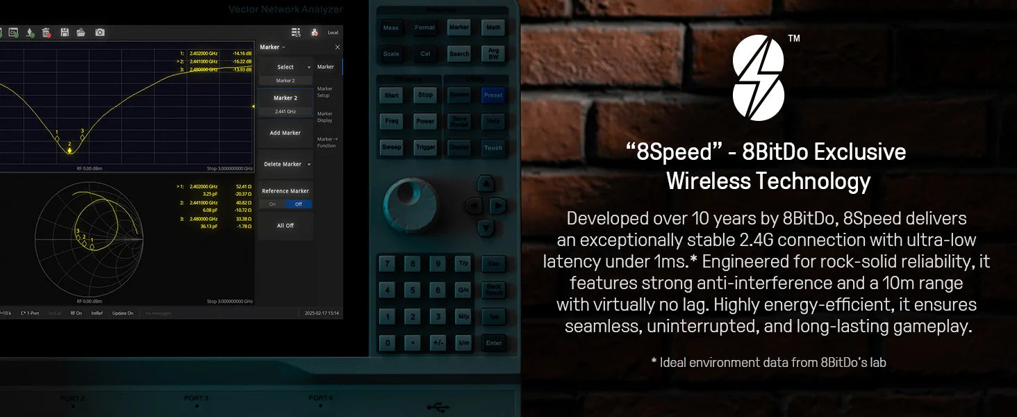 8BitDo Ultimate 2 Wireless Controller, Bluetooth/USB/2.4G Gamepad withTMR Joysticks、Charging Dock for PC,Windows 10,11, Android