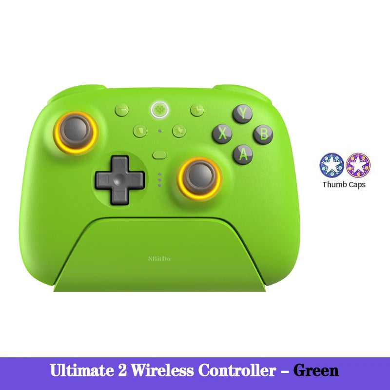 8BitDo Ultimate 2 Wireless Controller, Bluetooth/USB/2.4G Gamepad withTMR Joysticks、Charging Dock for PC,Windows 10,11, Android