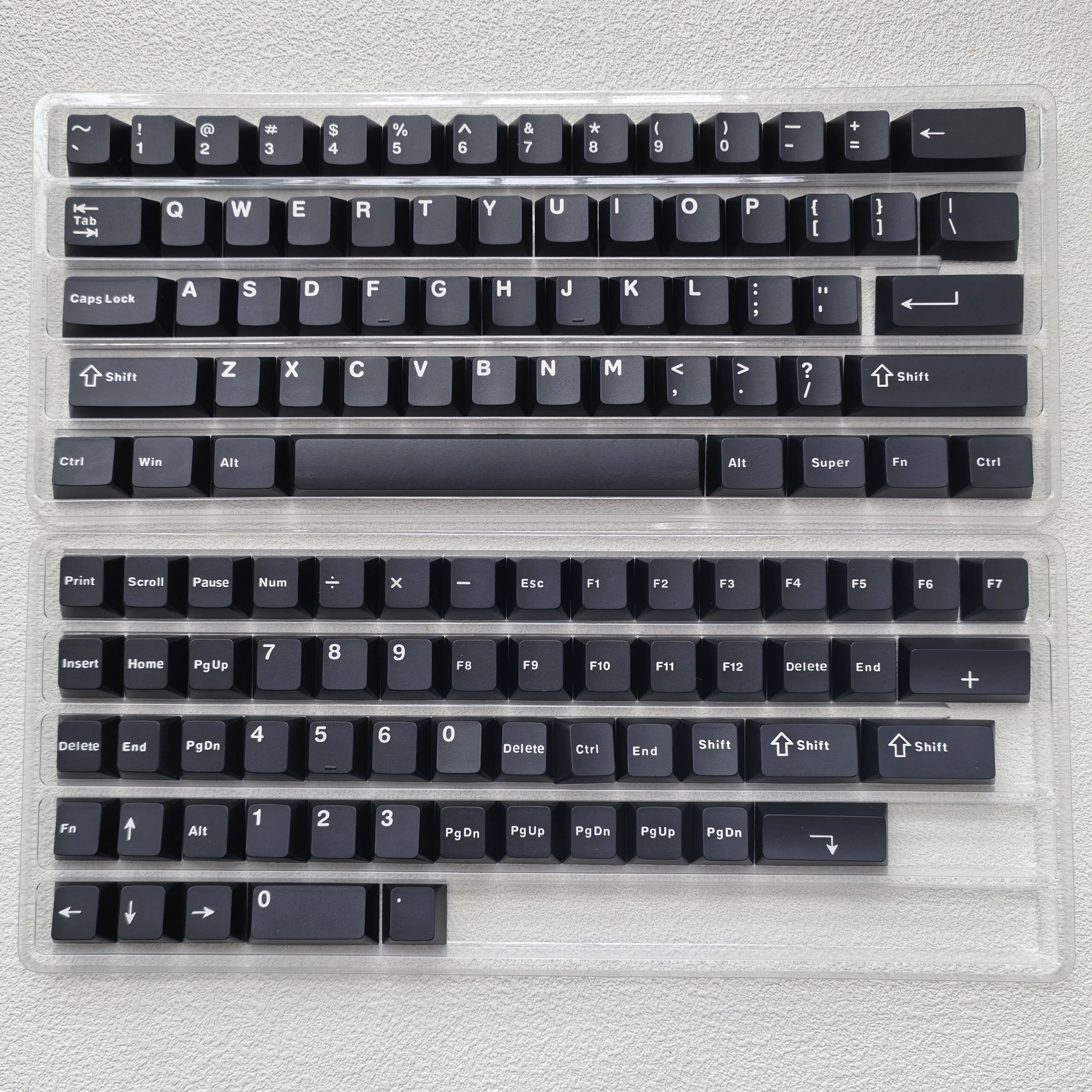 117 Keys Classic Blue Keycaps – Double-Shot ABS, Cherry Profile, for Gateron MX Switches Mechanical Gaming Keyboard