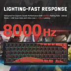 ATTACK SHARK X68 Pro HE Wireless Gaming Keyboard – 8K Polling, Rapid Trigger, Hot-Swap, RGB Backlit, Magnetic Mechanical Switches