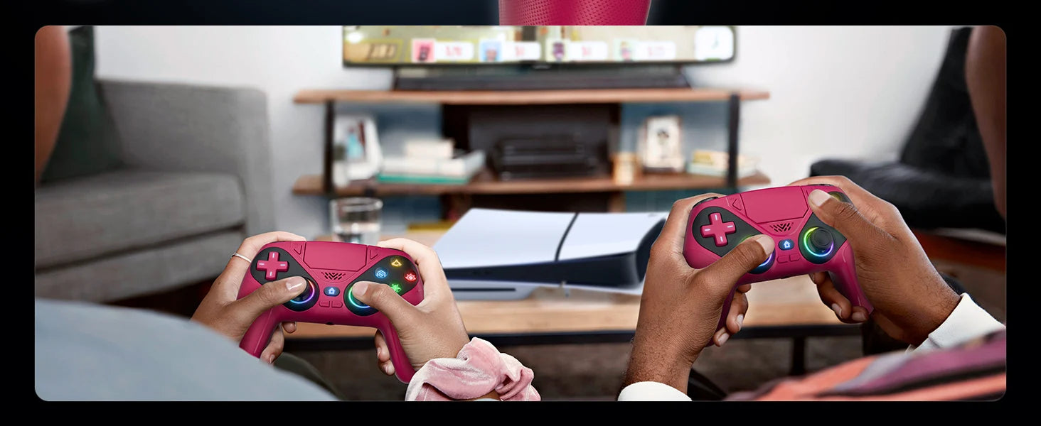 Controller for PS5/Playstion 5 Pro/Slim/PC Wireless Gamepad Hall Effect Trigger RGB Turbo Vibration Programmable Button Joystick