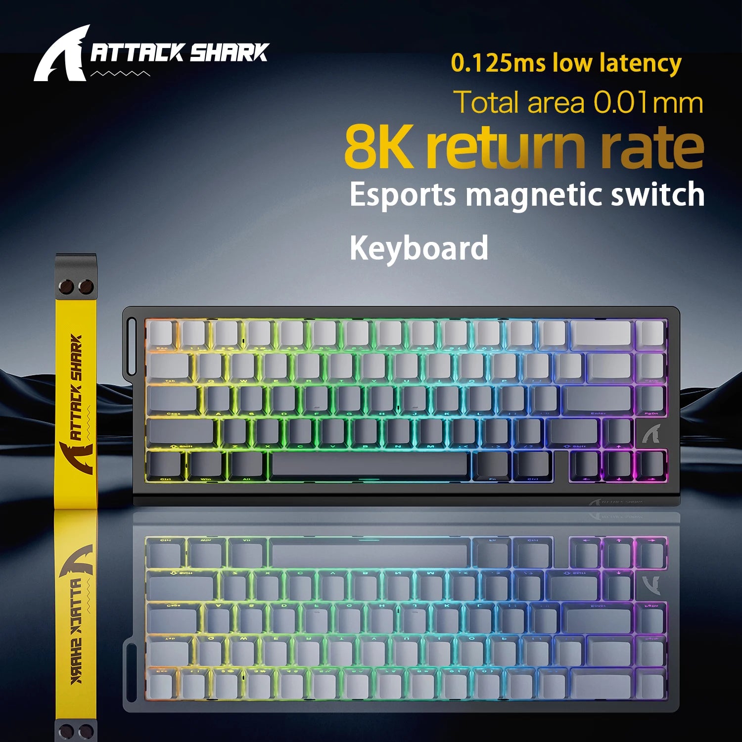 Magnetic Switch Gaming Keyboard – Attack Shark X68HE / FreeWolf F68 / F68 Pro, 8K Wired / 1K Wireless, RGB, Rapid Trigger, Hall Effect