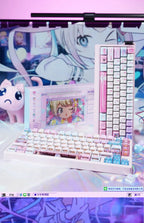 Anime NEEDY Girl Overdose Keycaps – Cute PBT + PC Translucent, Cherry Profile, Custom Keycaps for Mechanical Keyboard Gaming Gifts