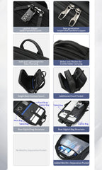 Tigernu Men's 15.6-17 Inch Laptop Backpack - Slim Anti-Theft Travel Backpack for School & Business